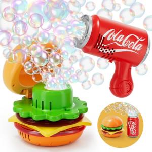 Burger & Cola Bubble Machine with Bubble Gun Combo