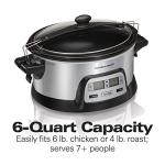 Hamilton Beach 6 Qt Portable Programmable Slow Cooker