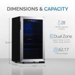 NewAir 19" Dual Zone Wine Fridge for 28 Bottles