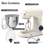 6.5QT Tilt-Head Electric Stand Mixer, Beige