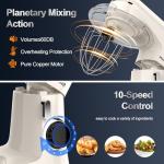 6.5QT Tilt-Head Electric Stand Mixer, Beige