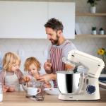 6.5QT Tilt-Head Electric Stand Mixer, Beige