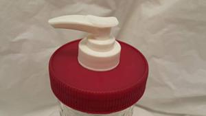 Burgundy Canning Jar Soap and Lotion Dispenser
