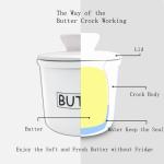 French Butter Crock with Knife for Soft Butter