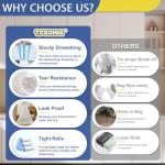 T.FORING Heavy Duty 18 Gallon Drawstring Trash Bags