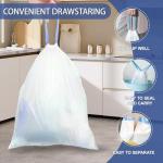 T.FORING Heavy Duty 18 Gallon Drawstring Trash Bags