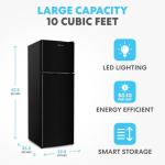 Simpli-Magic 10 Cu.Ft. Double Door Compact Fridge