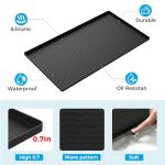 URMONA Waterproof Silicone Under Sink Mat, Black