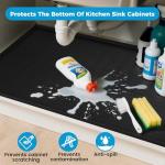 URMONA Waterproof Silicone Under Sink Mat, Black