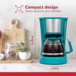 Holstein 5 Cup Drip Coffee Maker - Compact & Easy