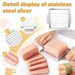 Stainless Steel Luncheon Meat Slicer, 10 Slices