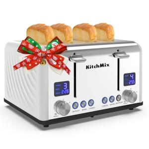 KitchMix 4-Slice Stainless Steel Bagel Toaster