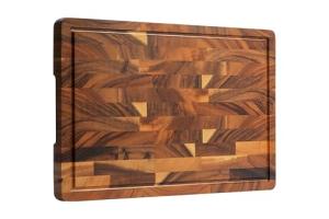 Walnut Wood End Grain Cutting Board with Juice Groove