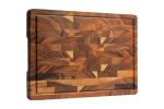 Walnut Wood End Grain Cutting Board with Juice Groove