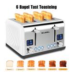 KitchMix 4-Slice Stainless Steel Bagel Toaster