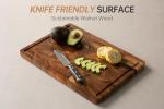 Walnut Wood End Grain Cutting Board with Juice Groove