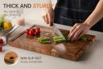 Walnut Wood End Grain Cutting Board with Juice Groove