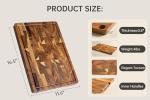 Walnut Wood End Grain Cutting Board with Juice Groove