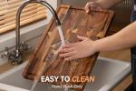 Walnut Wood End Grain Cutting Board with Juice Groove