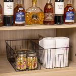 Freezer Organizer Bins - 6 Pcs, Durable Black