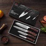 Wakoli 4-Piece Damascus Chef Knife Set