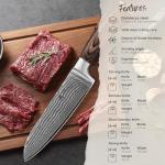 Wakoli 4-Piece Damascus Chef Knife Set