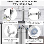 Dual Tap Stainless Steel Beer Kegerator Dispenser