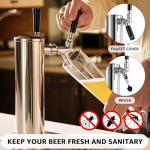 Dual Tap Stainless Steel Beer Kegerator Dispenser