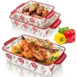 Coloch 3-Pack Ceramic Bakeware Dishes Set