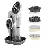 4-in-1 Soap Dispensing Scrub Brush - Grey