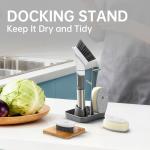 4-in-1 Soap Dispensing Scrub Brush - Grey