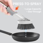 4-in-1 Soap Dispensing Scrub Brush - Grey