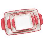 Coloch 3-Pack Ceramic Bakeware Dishes Set