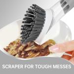 4-in-1 Soap Dispensing Scrub Brush - Grey