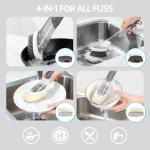 4-in-1 Soap Dispensing Scrub Brush - Grey