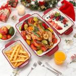 Coloch 3-Pack Ceramic Bakeware Dishes Set