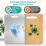 Titanium Stainless Steel Double-Sided Cutting Board