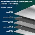 Titanium Stainless Steel Double-Sided Cutting Board