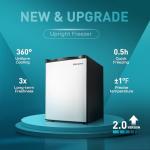 Compact 2.1 Cu. Ft. Stainless Steel Mini Freezer