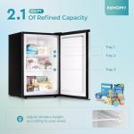 Compact 2.1 Cu. Ft. Stainless Steel Mini Freezer