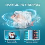 Compact 2.1 Cu. Ft. Stainless Steel Mini Freezer