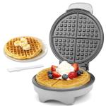 7-Inch Round Electric Waffle Maker with Non-Stick Plates