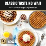 7-Inch Round Electric Waffle Maker with Non-Stick Plates