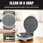 7-Inch Round Electric Waffle Maker with Non-Stick Plates