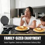 7-Inch Round Electric Waffle Maker with Non-Stick Plates