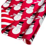 Metallic Red and White Foil Christmas Wrap