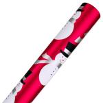 Metallic Red and White Foil Christmas Wrap