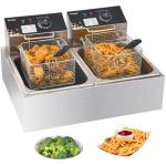 17.2L Stainless Steel Electric Deep Fryer with Baskets