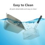 17.2L Stainless Steel Electric Deep Fryer with Baskets