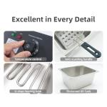 17.2L Stainless Steel Electric Deep Fryer with Baskets